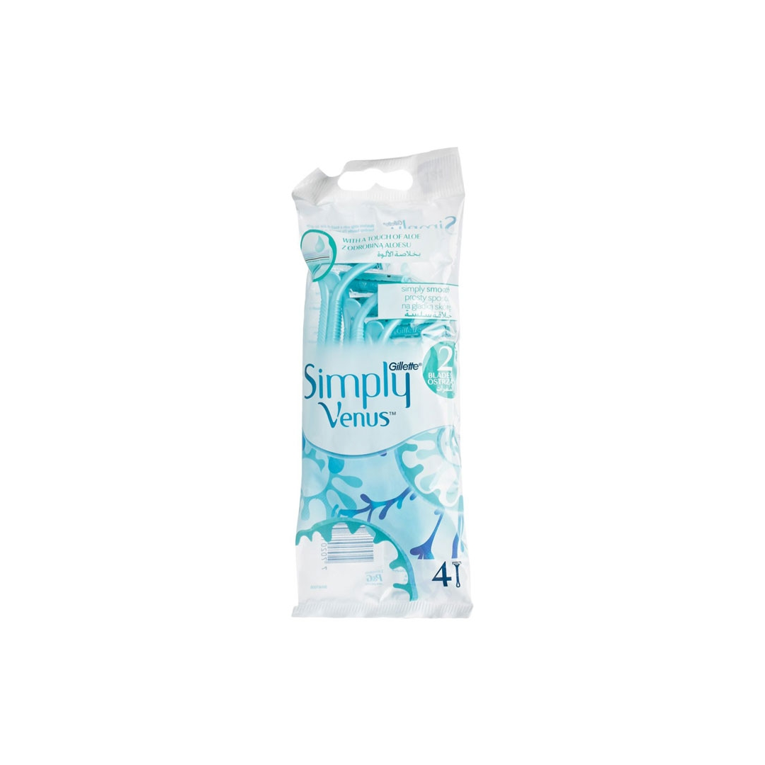 Gillette Simply Venus 2 Disposable 4 Razor For Women